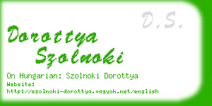 dorottya szolnoki business card